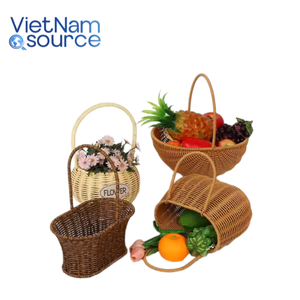 Leading Artisanat Vendeur-Rotin Matériel Rotin Panier De Stockage Organisateur Décoratif Artisanat-Vietnam Source Factory - Product Image 3