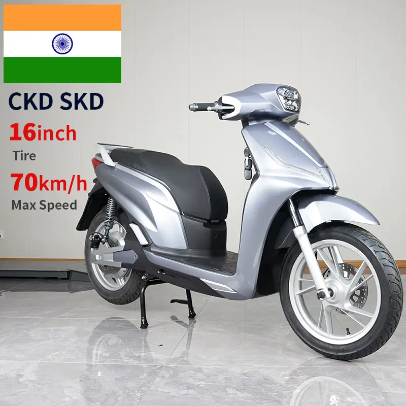 Ckd Skd 16Inch 2500W 70 Km/h Max Snelheid Goedkope Elektrische Motorfiets Voor India Markt