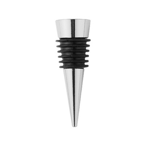 Aluminum Alloy Wine <b>Stopper</b> Metal With Rubber Seal For Bottle Preservation Simple Style Silver Color - Product Image 4