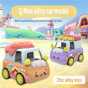 Modèle de <span class=keywords><strong>camion</strong></span> de nourriture miniature en métal populaire, chariot de desserts, voiture miniature, jouet pour enfants et souvenir décoratif pour collectionneurs - Product Image 4