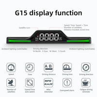 Outil de diagnostic Lancol G15 avec affichage tête haute (HUD) et GPS, compatible tous modèles, fonctionnalités Bluetooth et température de l'eau