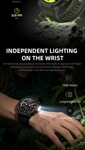 Montre connectée 2026 HW-R1 PRO avec écran rond de 1,46 pouce, batterie de 300 mAh, étanche IP67, lampe de poche et suivi de la fréquence cardiaque - Product Image 4
