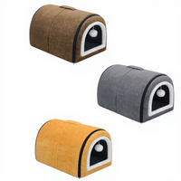 Lit-caverne chauffant USB pour chat, en velours arctique, maison thermique pour chien, Cama Gato Calefactora Cueva Mascota