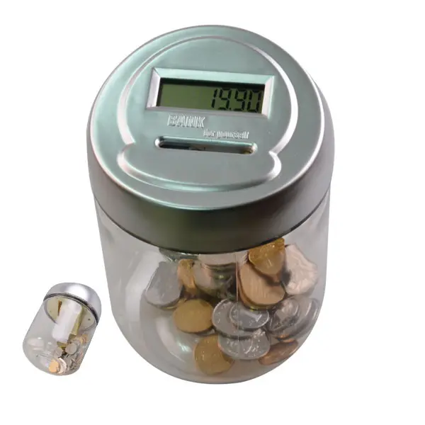 Wholesale Plastic Digital Counting Money Jar Portable Money Save Coin Bank