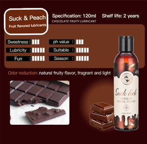 Gel sexuel féminin 120 ml, saveur chocolat, lubrifiant personnel comestible à base d'eau pour femmes - Product Image 2