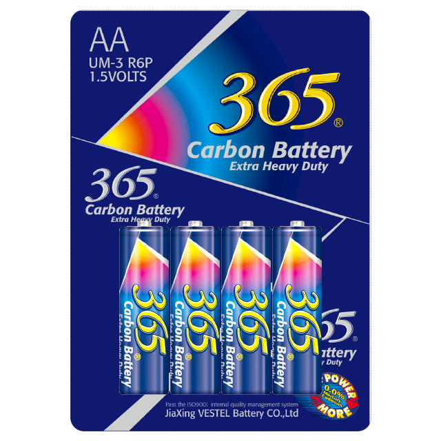 Factory Directly Wholesale Zinc Carbon Battery AA/R6P/UM3/1.5V Battery for Toys/ Clocks/camera/remote Controls/