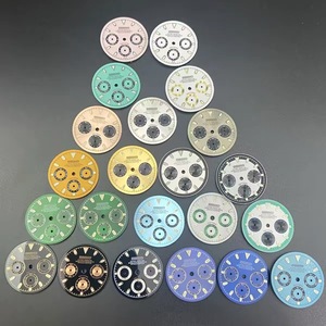 Accesorio de Reloj de Repuesto, Esfera Esmaltada o con Diseño de Rayos de Sol, Diseño de Tres Ojos, Disponible en Varios Colores, Esfera de 29.5mm Compatible con el Movimiento VK63 - Product Image 1
