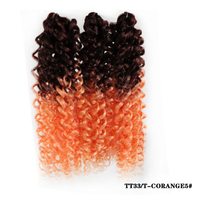 RebeccaFashion 14'' Cheveux synthétiques noirs pré-torsadés Locs colorés Cheveux bouclés pour tresses au crochet Pré-torsadés Passion Twist Spring Lock