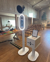 Support photo portable en métal pour iPad avec impression en libre-service, idéal pour les mariages et les événements