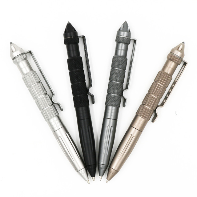 Custom Outdoor Camping Travel Gifts Tactical Pen Glass Breaker Emergency Aircraft Aluminum Tactical Pen Tactical Survival Pen