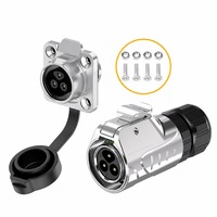 Connecteur rapide de signal et d'alimentation pour contrôle industriel, étanche IP68, à montage sur bride carrée, type aviation, vente en gros LP16