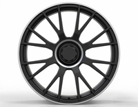 5*112mm multi-rayons passager en alliage d'aluminium poudre noir mat personnalisé forgé jantes de voiture pour BMW BBS