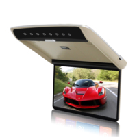 Monitor de Coche con Pantalla LCD de 13.3 Pulgadas, Reproductor de Video, Altavoz Estéreo, USB, TF, Salida de Audio FM, Montaje Universal en el Techo