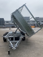 SUV remorqué ferme ordures sable 3 essieux 3 voies multi-fonctions camion hydraulique benne latérale à plat benne basculante remorque