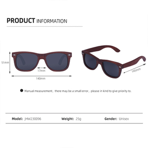 แว่นกันแดดโพลาไรซ์ทรงเหลี่ยมไม้สไตล์เรโทรลำลองสำหรับผู้ชายและผู้หญิงปี 2023 แว่นกันแดดไม้ไผ่โพลาไรซ์ - Product Image 5