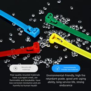 Attaches-câbles réutilisables et détachables en nylon 66 de haute qualité et respectueux de l'environnement, disponibles en plusieurs couleurs - Product Image 2