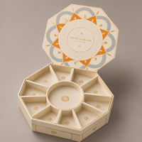 Boîte cadeau octogonale de luxe pour dattes, emballage rigide en papier personnalisé pour dattes, noix, bonbons, chocolat et cadeaux gastronomiques