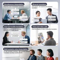 Nouveaux écouteurs de traduction intelligents à IA, 164 langues, 7 heures, conférence professionnelle, multilingue, voyage, traduction simultanée en temps réel