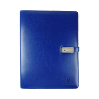 Carnet de notes en cuir PU multifonction rechargeable Portable Power Hardcover 100 feuilles intérieures A5 imprimé Business Style Office Gift