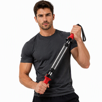 Poignée de musculation réglable en acier à ressort pour hommes – Outil multifonctionnel d'entraînement des bras et des pectoraux – Barre de force à ressort pour fitness