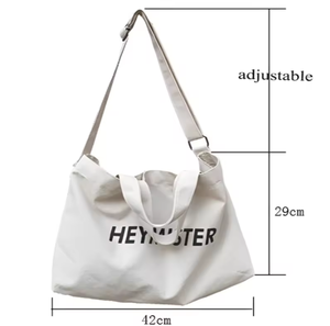 New Product Cotton Canvas Custom Print Zipper <b>Tote</b> Bag Grocery Market Shopping Promotional Bags - Product Image 4