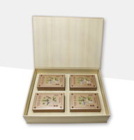 Caja de Regalo Rígida Corrugada Personalizada al por Mayor para Almacenamiento de Té con Forro de Esponja y Grabado, Juego de Té de 4 Frascos, Empaque de Lujo