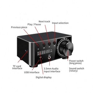 มินิแอมพลิฟายเออร์เสียงไฮไฟ บลูทูธ 5.0 พาวเวอร์คลาส D รุ่น TPA3116 ดิจิตอลแอมป์ 50W*2 สำหรับใช้ในบ้าน รถยนต์ เรือ พร้อมช่องต่อ USB/AUX - Product Image 5