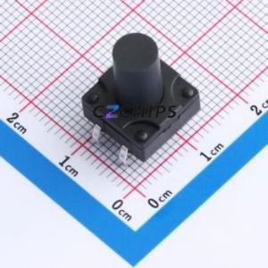 TSW12111-155B511BA Tactile Switch Through hole-4P,11.7x11.5mm Switch Single Pole Single Throw Round Button 2.8N 11.7mm - Product Image 1