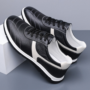 Zapatos Casuales para Hombre, de Cuero Suave, Blancos, con Cordones Delanteros, Color Sólido, Primavera-Otoño 2026, Estilo Náutico - Product Image 2