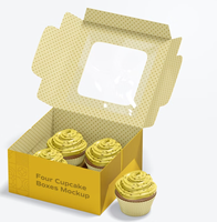 Boîtes d'emballage individuelles en carton coloré pour mini-gâteaux avec fenêtre – Offre spéciale