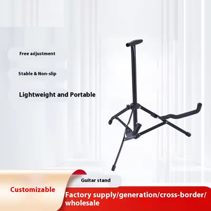 Mini soporte vertical plegable pequeño portátil para guitarra acústica eléctrica para baladas públicas y uso doméstico para venta al por mayor - Product Image 3