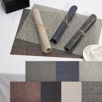 Nouveau Tapis de Table en PVC Tressé Coloré, Style Minimaliste Moderne, Épais et Isolant Thermiquement, pour Maison et Restaurant