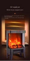 Cheminée électrique autonome à économie d'énergie, flamme 3D effet montagne, ventilateur multifonctionnel, fonction sans fumée pour intérieur