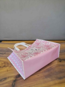 Reusable Custom Printed Reusable Shopping <b>Bags</b> With Logo Non Woven Handled Non Woven T Shirt <b>Bag</b> Non-Woven Vest <b>Bag</b> - Product Image 3