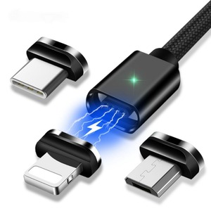 Cavo di Ricarica Magnetico 3-in-1 Intrecciato con Ricarica Rapida <span class=keywords><strong>e</strong></span> Trasferimento Dati per Telefoni Cellulari - Vendita all'Ingrosso - Product Image 1
