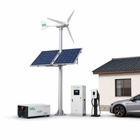 Système micro-réseau hybride éolien-solaire 100W à 20KW, batterie LFP à entraînement direct PMSG, solution d'alimentation hors réseau double mode, série GW