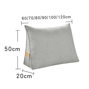 Coussin triangulaire pour dossier de canapé, housse de coussin lombaire amovible et lavable pour salon, bureau, chevet - Product Image 3