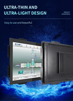 OEM ODM Boîtier métallique industriel large température 23.8 pouces, écran tactile à cadre ouvert LED/LCD avec écran tactile capacitif en stock