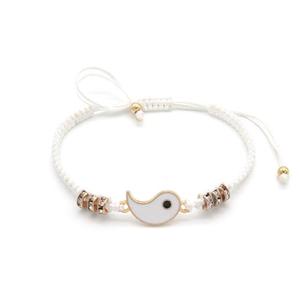 Finestyle Pulsera, соответствующий Yin Yang, регулируемый шнур, ювелирные изделия, подарочные браслеты в стиле бохо - Product Image 3