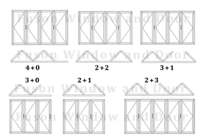 Puertas Plegables de Vidrio Templado con Aislamiento Térmico y Acústico Estilo Nórdico Fuson, Puertas Plegables Tipo Acordeón para Patio y Balcón - Product Image 4