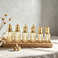 Flacon à bille électroplaqué (verre), flacon pour parfum et huiles essentielles, flacon distributeur d'huiles essentielles pour massage