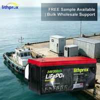 Batterie LiFePO4 25,6V 300AH Grade A 6K à décharge profonde, batterie marine au lithium avec BMS intelligent, Bluetooth, connecteur Anderson, CE RoHS IP67, OEM ODM