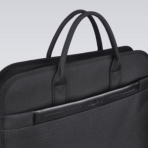 Custom PU <b>Leather</b> Document File Bag Expending Black Business <b>Briefcase</b> 15 Inches Laptop Bag for Men Zipper Document Pouches - Product Image 4