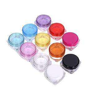 3G 5g nhựa lưu trữ trường hợp thiết lập 12pcs rõ ràng hình vuông mỹ phẩm Kem lọ cho son môi & Kem mắt PS Jar - Product Image 6