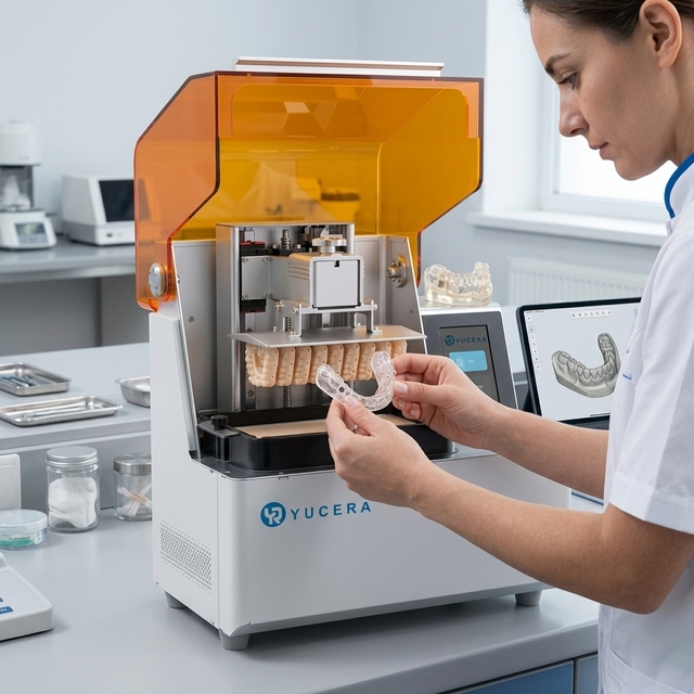 Yucera Advanced Dental 3D Printer With Intelligent Control System High Resolution DLP LCD for Dental Lab Restoration Unit