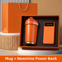 Ensemble cadeau d'entreprise 2 en 1, tasse à café mate, batterie externe, logo personnalisé, boîte cadeau d'entreprise