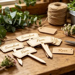 <b>Wooden</b> Handmade Plant Marker Personalised Garden <b>Stake</b> Custom Plant Label Flower Gift Tag Gardening Accessories Easy Install - Product Image 4
