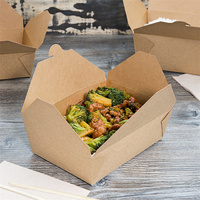 Boîtes d'emballage personnalisées pour nuggets de poulet, frites, chips, nouilles, restauration rapide, papier kraft recyclable
