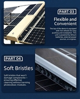 Robot de nettoyage automatique de panneaux solaires, type suspendu, machine de nettoyage photovoltaïque, laveur de panneaux solaires de type barre pour système photovoltaïque