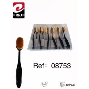 Set di pennelli per trucco MNJ da 12 pezzi con custodia per applicazione sul viso - Product Image 3